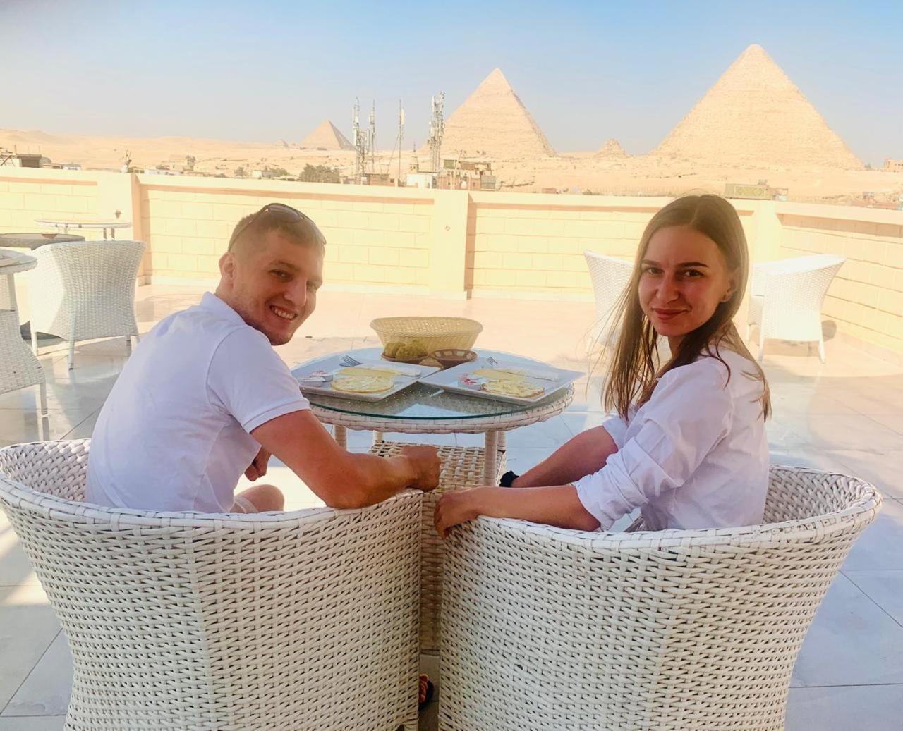 El Aida Pyramids View Hotel Kafret el-Gabal Kültér fotó